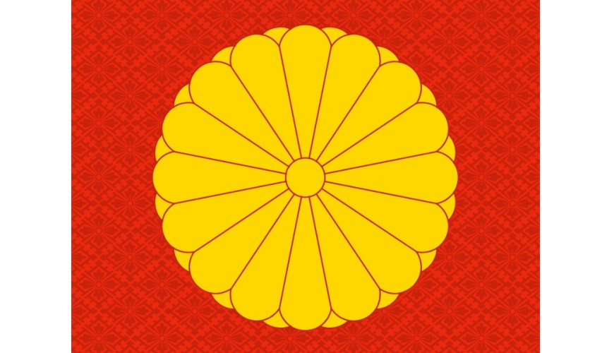 《天皇竟然沒姓氏也沒護照?10個你不能不知道的日本皇室豆知識!》文章首圖的日本皇室家徽「十六瓣八重表菊紋」