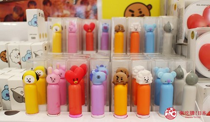 韓國人氣團體BTS防彈少年團的相關周邊玩偶BT21唇膏