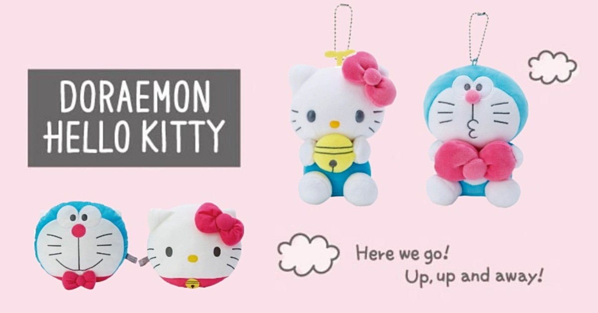 哆啦a梦 Hellokitty合体了 Doraemon Hello Kitty 梦幻联名商品12月底开卖 乐吃购日本