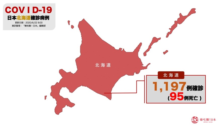 日本官方零确诊2019冠状病毒的地区是?北海道疫情地图