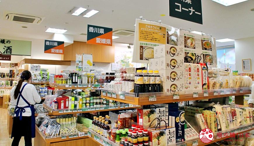 東京新橋銀座香川・愛媛瀨戶內旬彩館一樓特產品專區