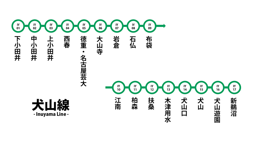 名古屋電車地鐵路線圖名鐵犬山線路線圖