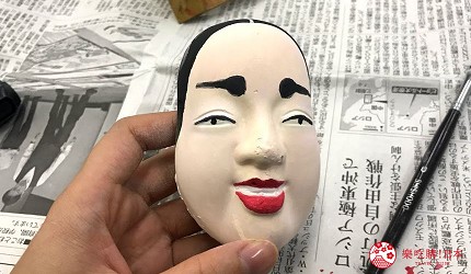 新潟旅行冬天自由行程景點推薦推介的手繪能面體驗製成品