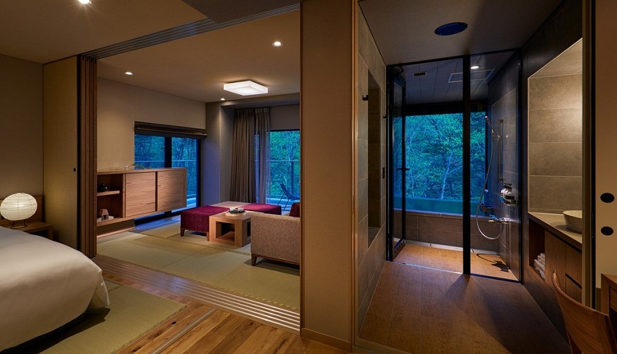 北海道住宿推薦札幌近郊溫泉旅館推介北海道度假首選佳松御苑附陽台的房型圖