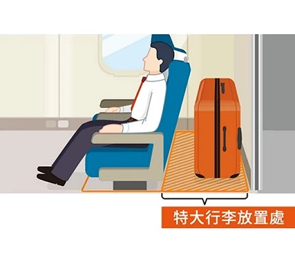 新幹線放置大行李示意圖