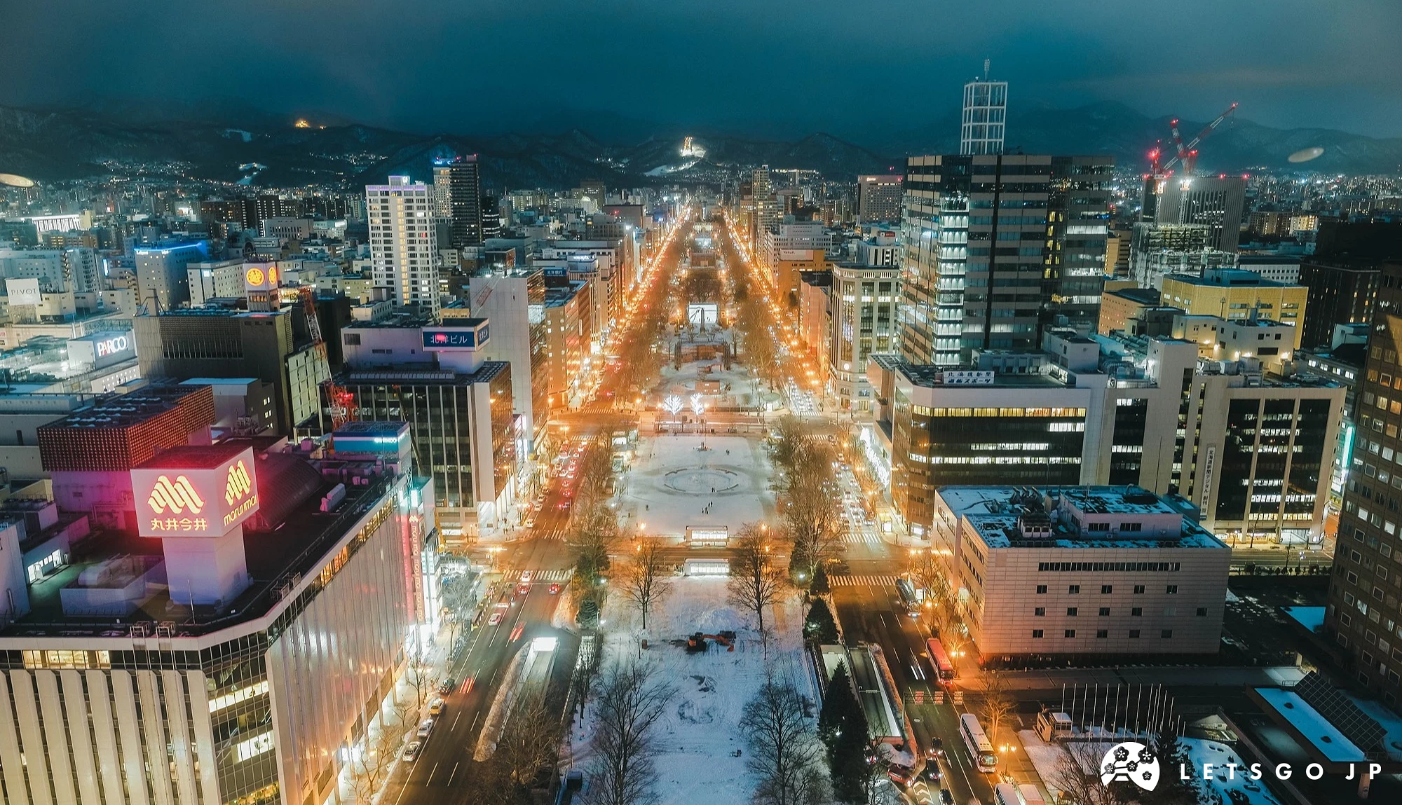 俯瞰札幌大通公園夜景