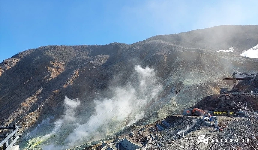 大涌谷的火山景观