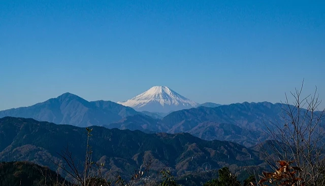 高尾山頂展望台,眺望富士山絕景