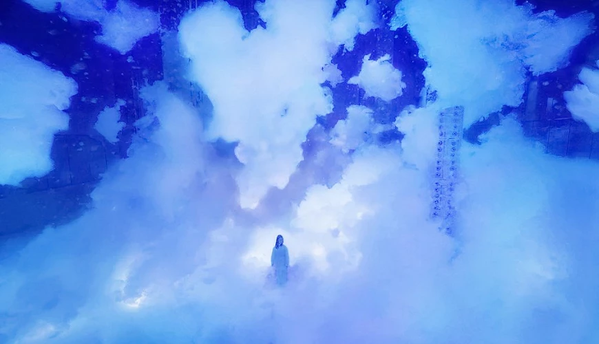 ผลงาน teamLab《Massless Amorphous Sculpture》