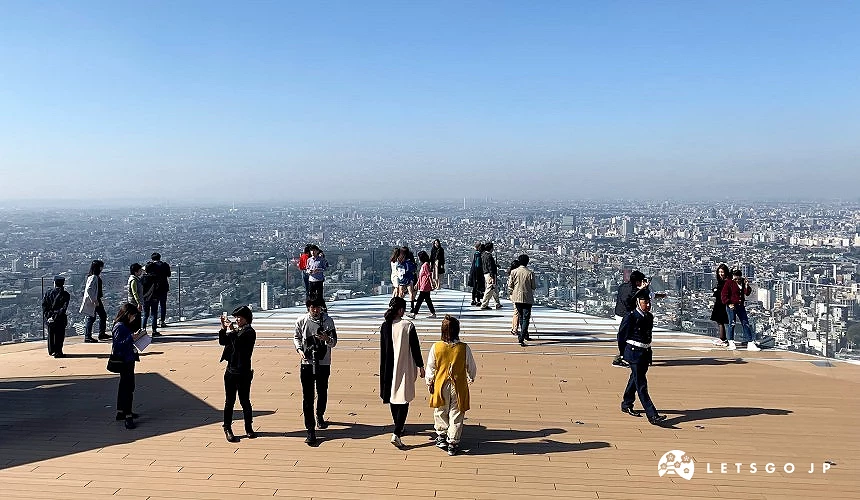 在「SHIBUYA SCRAMBLE SQUARE」的觀景台「SHIBUYA SKY」看到的風景