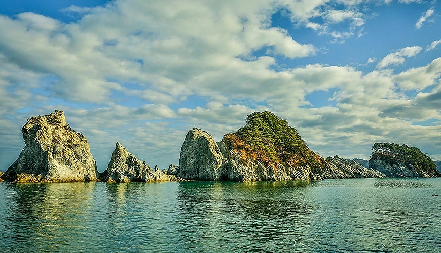 岩手县净土之滨的海边风景