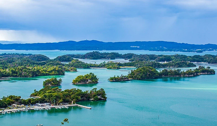 日本三景松岛的海景