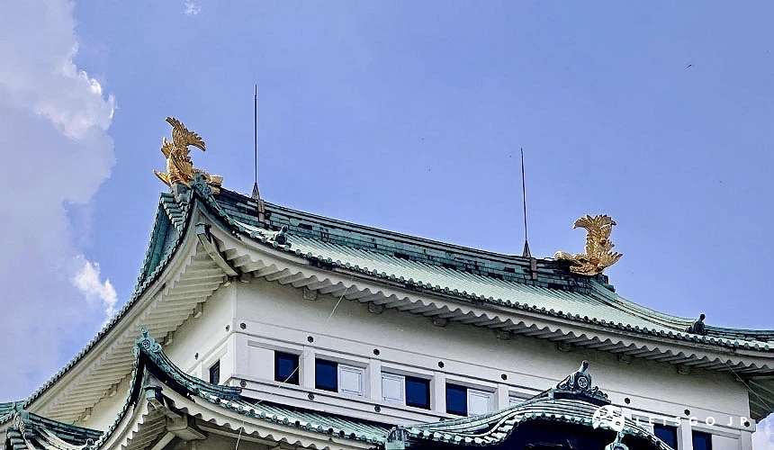 天守閣上的一對「金鯱」