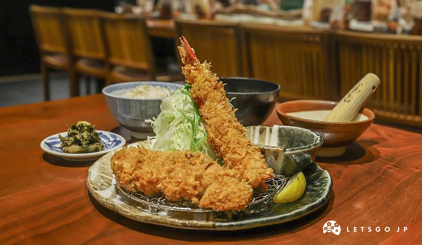 「KATSUKURA」炸大蝦&炸里肌雙拼組合料理照片