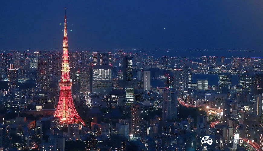 从展望台拍摄到动人的东京铁塔夜景
