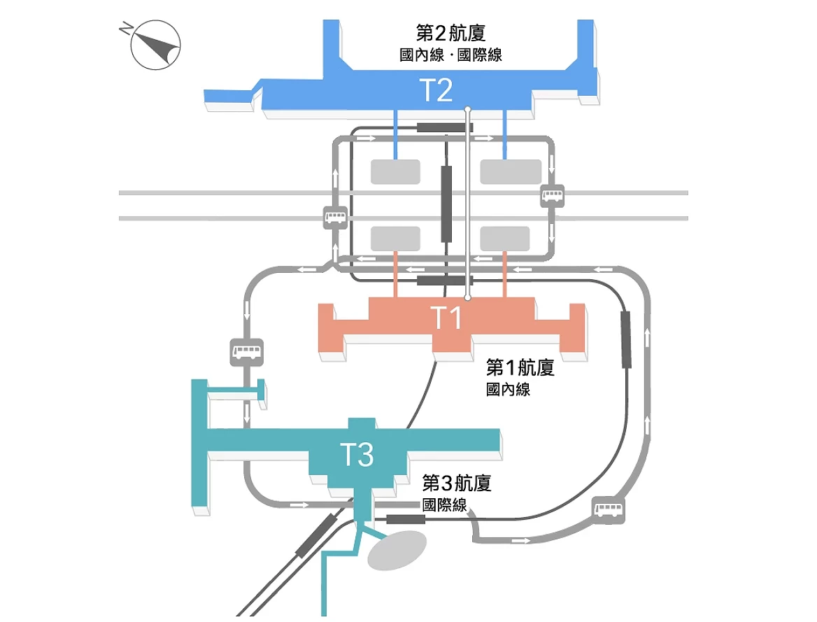 羽田机场的三个航厦位置图