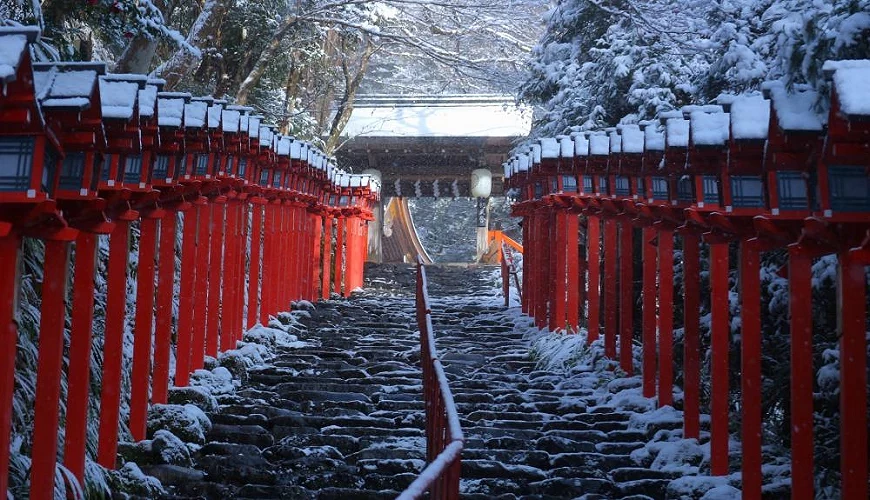 貴船神社雪景色
