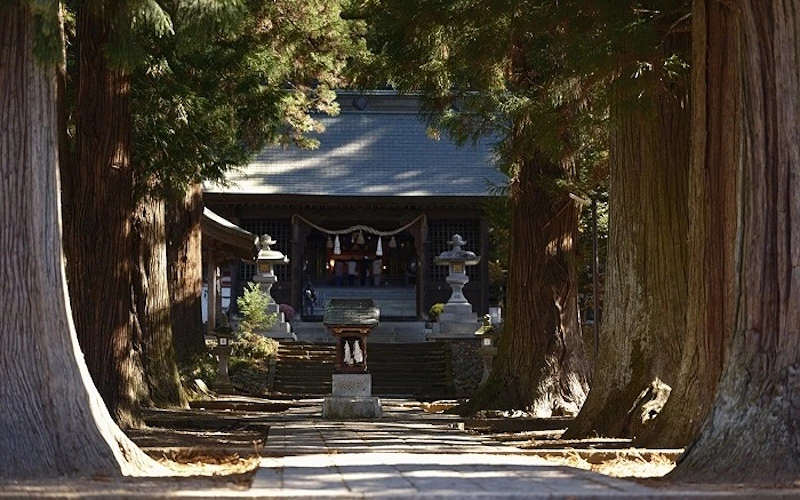 山林中的河口淺間神社