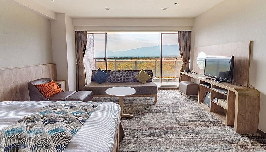 可以看見那須高原景色的西式房