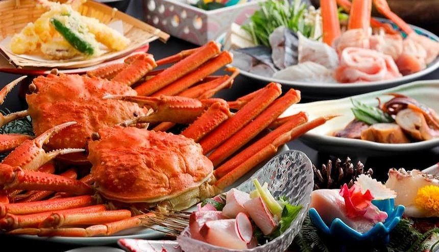 豐盛的螃蟹海鮮大餐