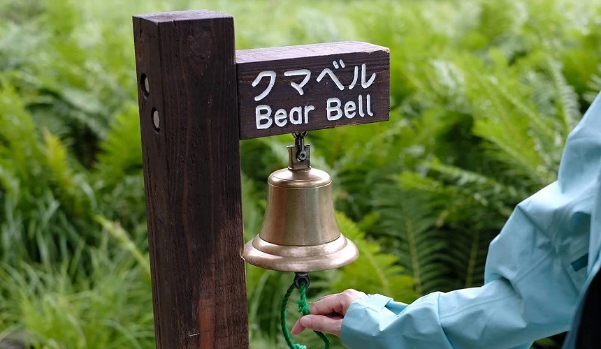 園區設置的手搖熊鈴