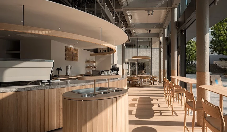 藍瓶咖啡港未來店內裝