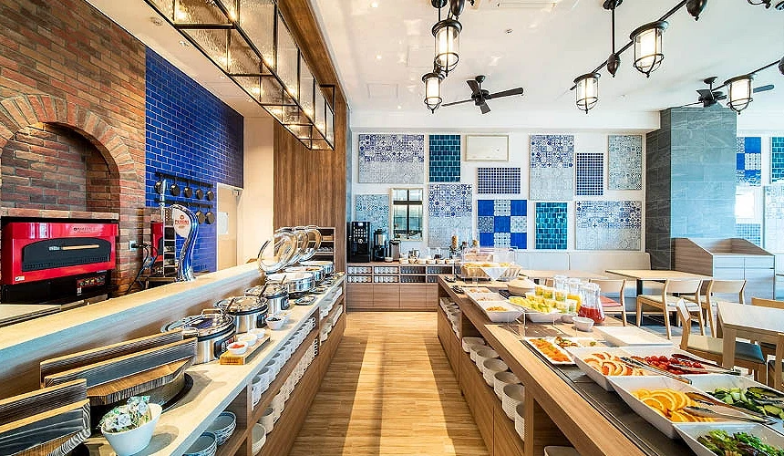 菜色豐富的自助式早餐提供:GOTO TSUBAKI HOTEL