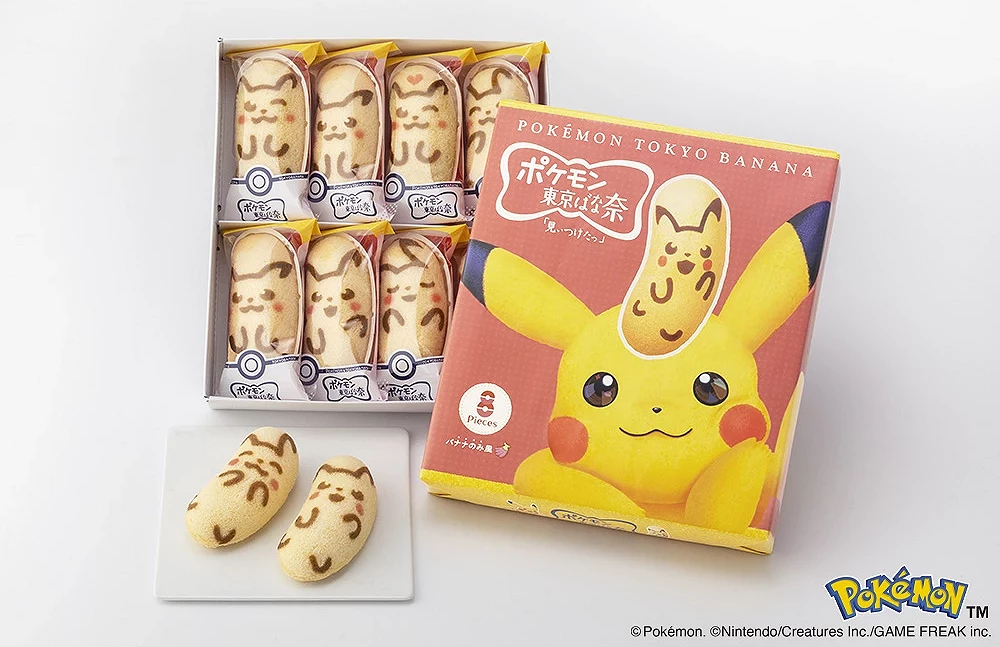 印有皮卡丘圖案的甜點包裝與甜點