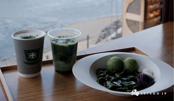 宇治抹茶与抹茶果冻、冰淇淋