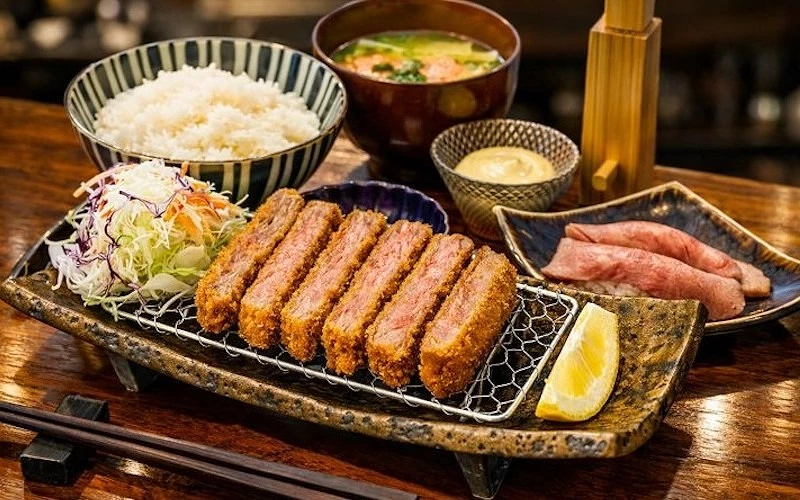 一份炸豬排定食