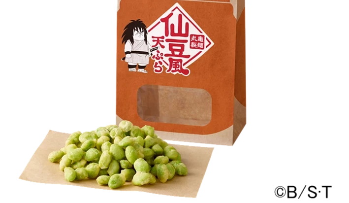 写着仙豆的包装袋,旁边有一堆豆子