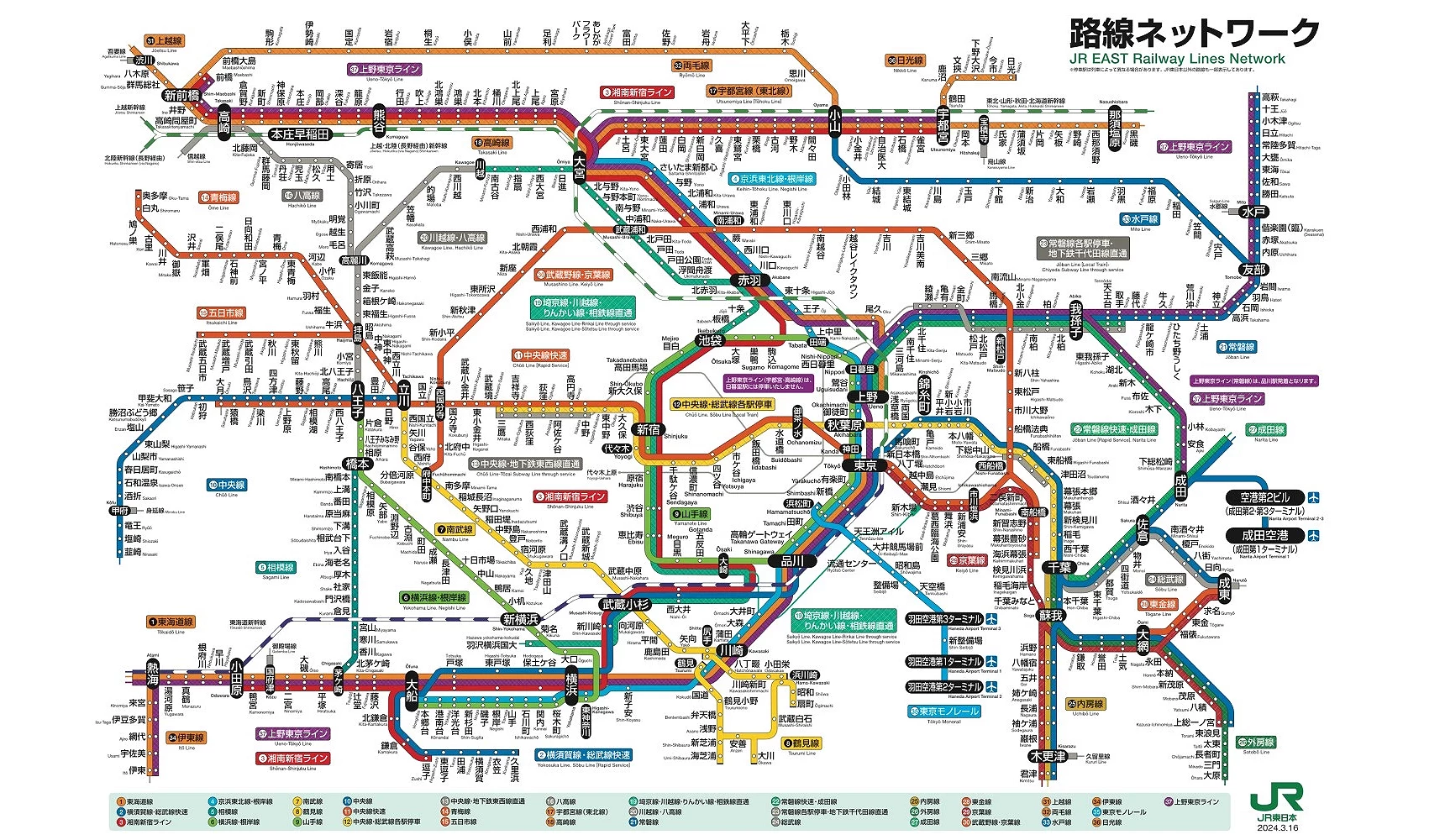 JR东日本电车路线图