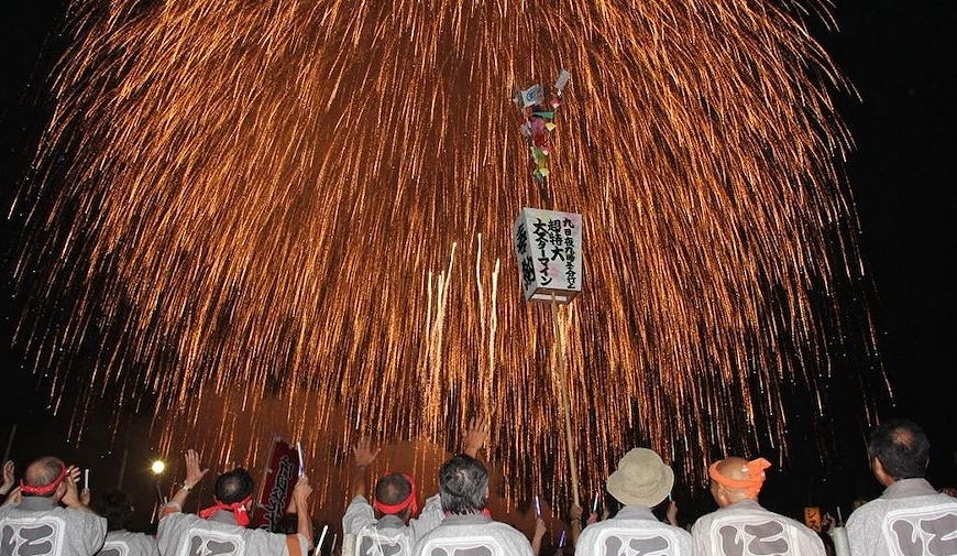 片貝花火大會,世界上最大的「四尺玉」煙火