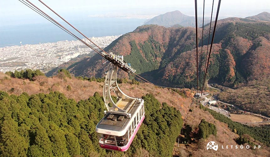 日本九州自由行別府溫泉鶴見山別府空中纜車