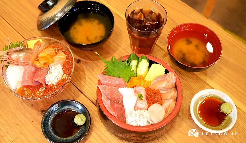 「大正玻璃風鈴丼」與「小樽朝市丼」