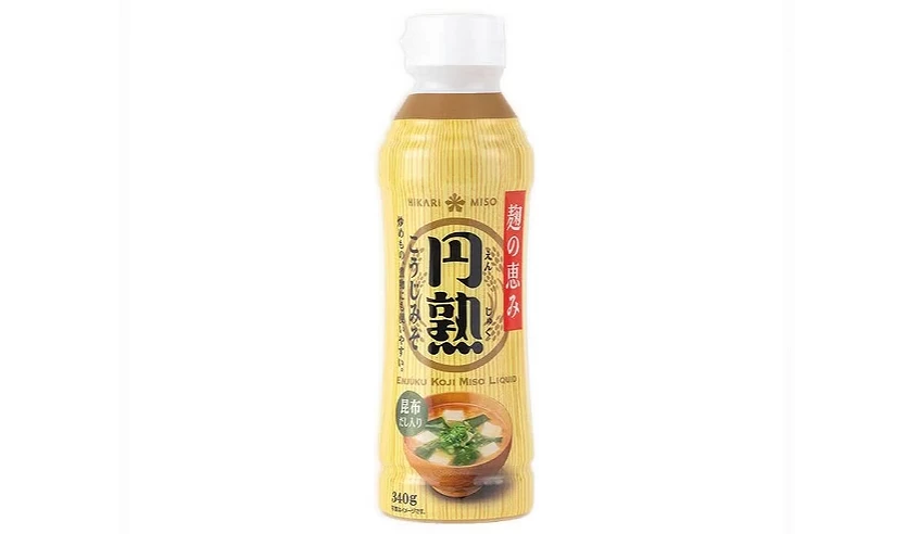 HIKARI 圆熟麴味噌液体型,瓶装设计很好控制份量