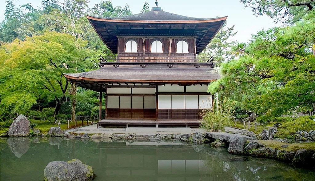 銀閣寺與錦鏡池