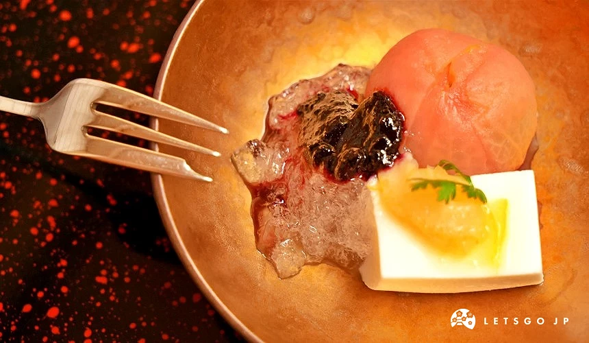 甜點「優格慕斯與高甜度番茄」