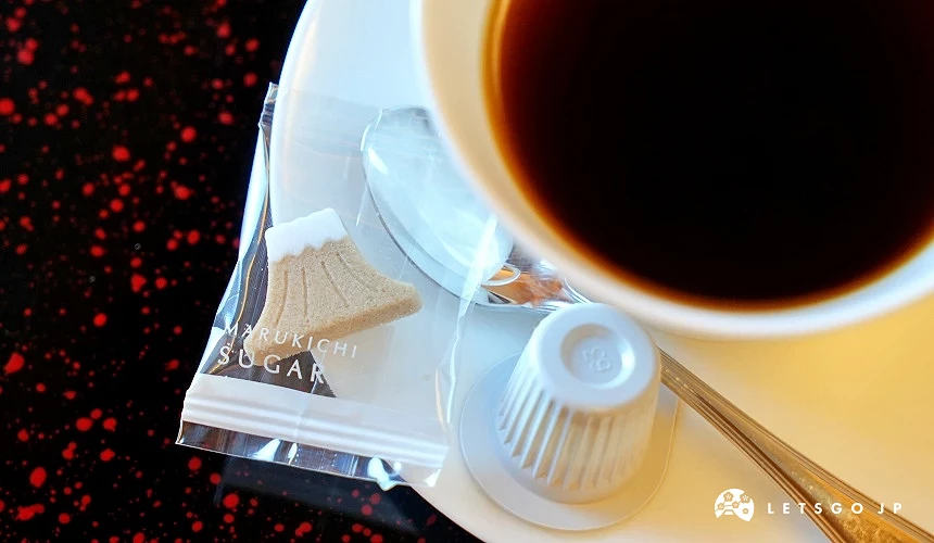 餐後咖啡有富士山造型的黑糖