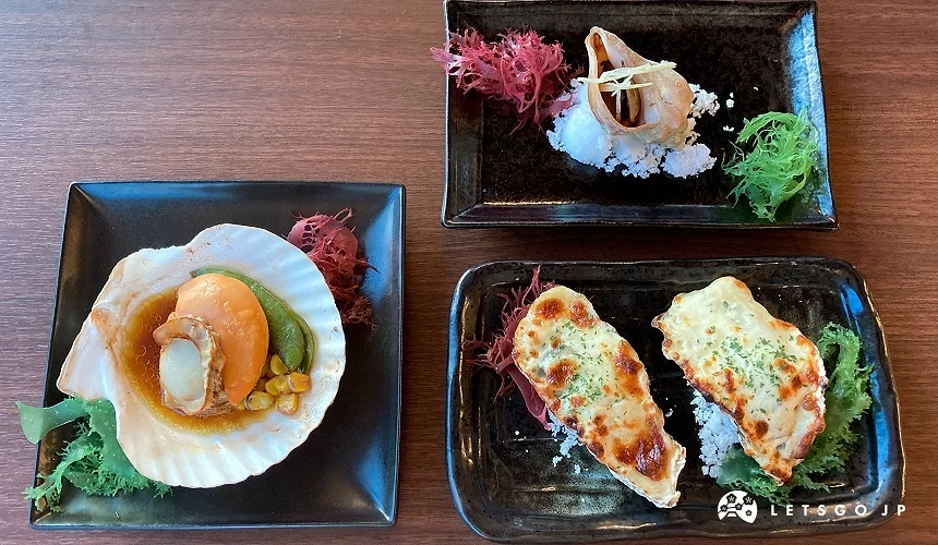 札幌涮涮鍋「耀 KAGAYOI」烤貝類的菜色裡的「焗烤牡蠣」