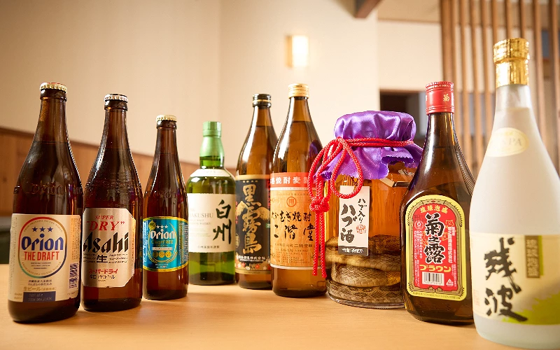 提供的各式酒類