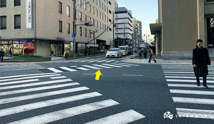 斑馬線交錯的十字路口