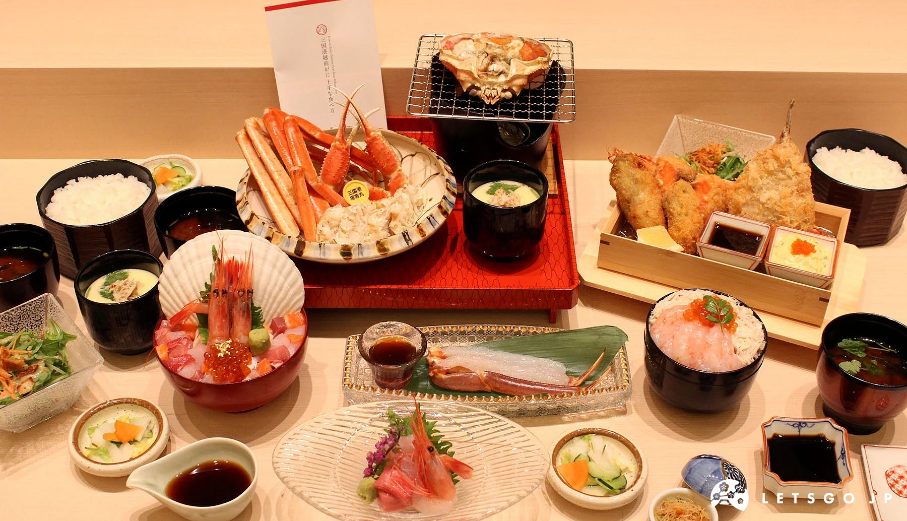 「MIKUNI 隱居處」的三國港越前蟹全套套餐、海鮮丼套餐與各式海鮮料理