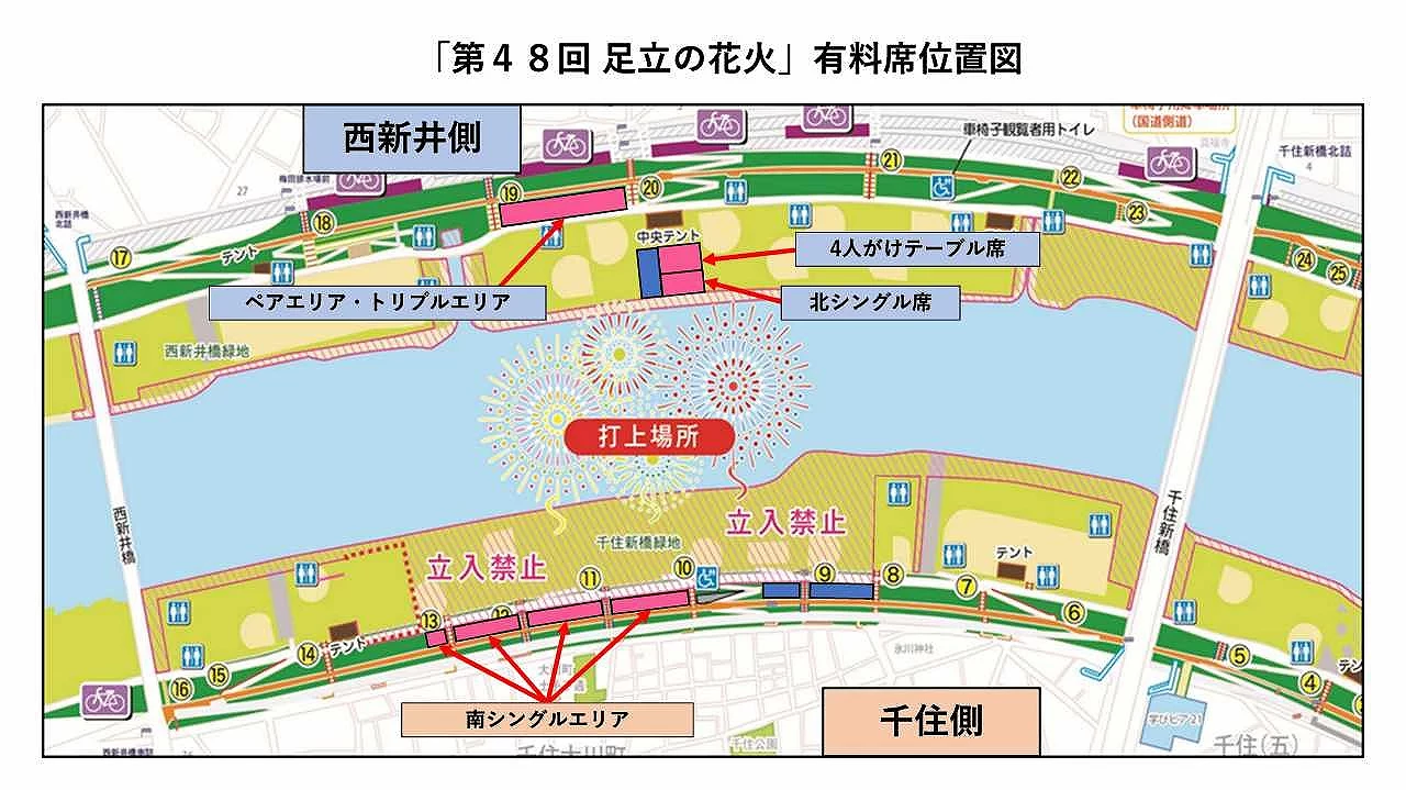 2026足立花火大會會場圖