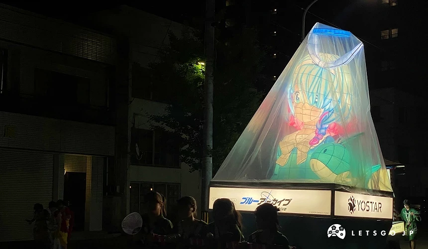 日本动漫造型青森睡魔祭花灯