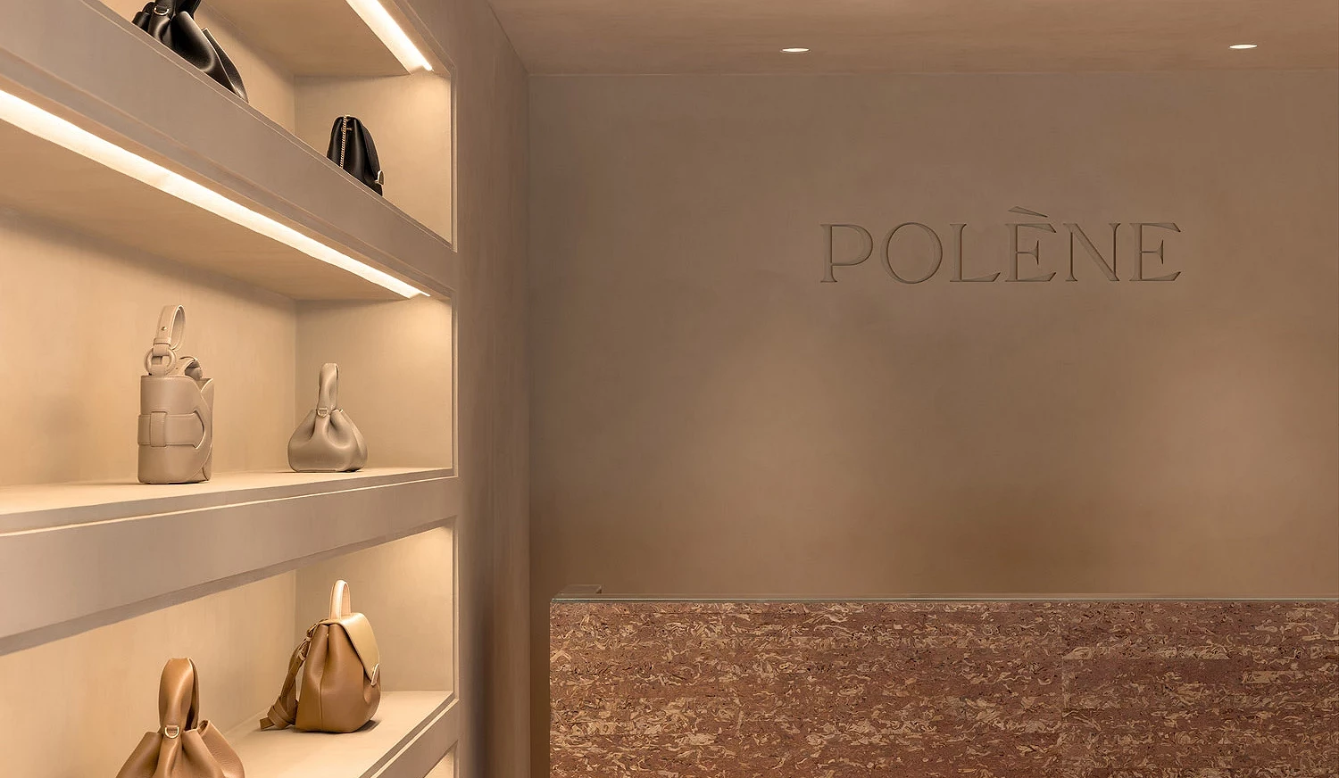 POLÈNE的內部裝潢簡約又低調