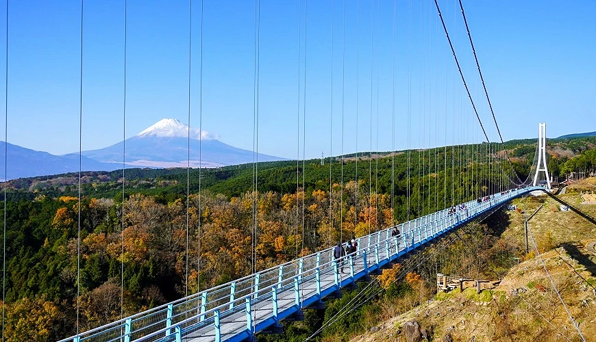 天氣好時可以看到富士山的吊橋