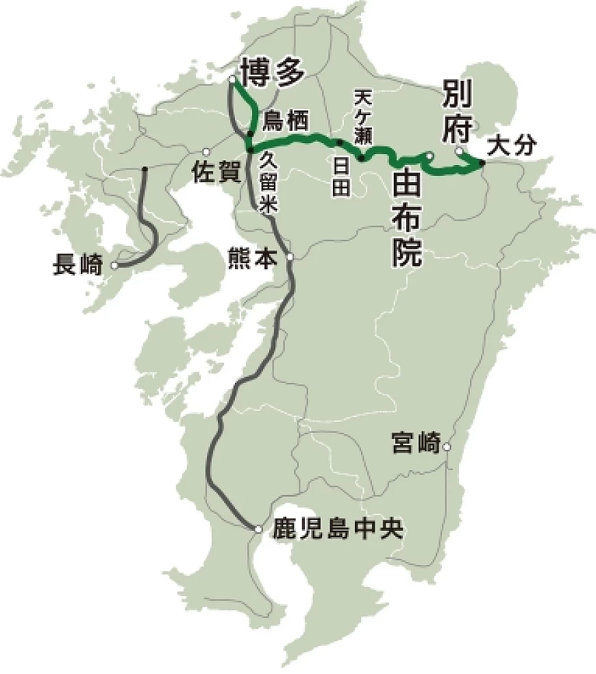 JR特急由布院之森路线
