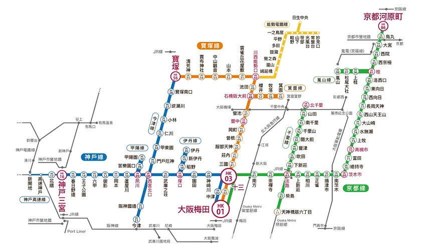 阪急電車路線圖