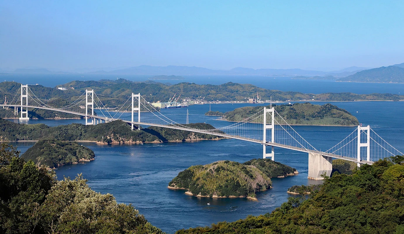来岛海峡大桥的海景